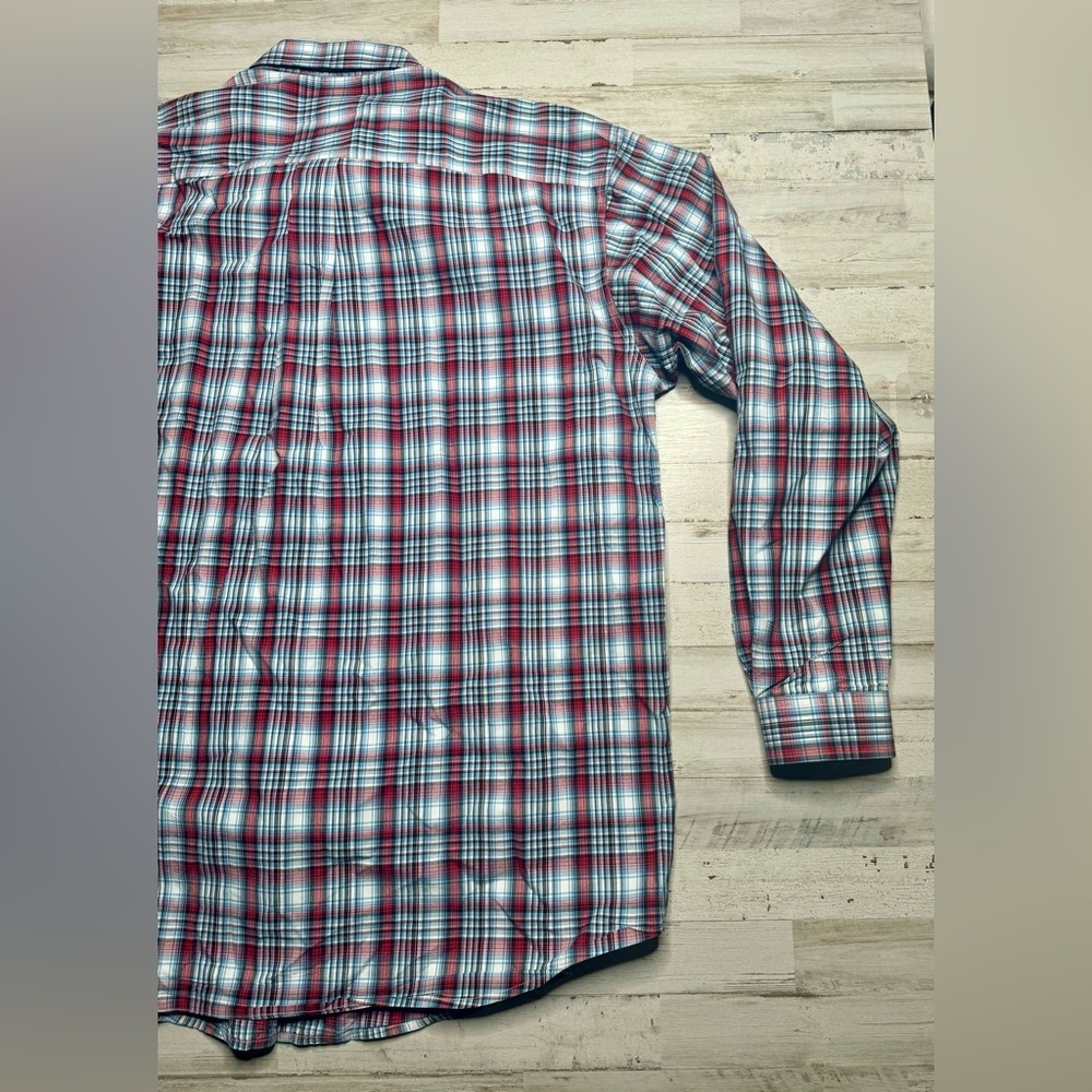 CINCH Shirt Adult 2XL Plaid Western Cowboy Rodeo Cotton Mens Red - Picture 8 of 9
